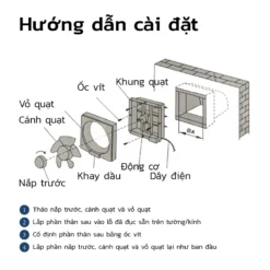 Alternative view of 🔥2 Chiều-Quạt thông gió gắn tường | 10 inch | Dây nguồn có phích cắm | với lưới tản nhiệt🔥🔥🔥