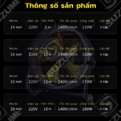 Alternative view of Quạt sàn tăng áp 20 inch, thân mỏng , dây 3m dễ di chuyển, phòng khách - phòng ngủ - văn phòng - nhà hàng