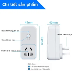 Alternative view of Công tắc điều khiển từ xa không dây 220V - Dùng cho máy tạo màn gió, điều khiển từ xa 50m