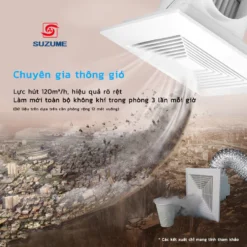 Alternative view of Quạt thông gió âm trần(Tặng 1m ống hút)12inch Quạt hút âm trần,Thông gió im lặng, Bảo hành 1 năm