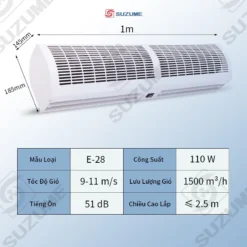 Quạt cắt gió 1m (E28), quạt rèm gió, quạt ra vào chống bụi, chống nóng, chống côn trùng - SUZUME